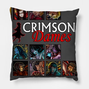 Crimson Dames - Faces Pillow