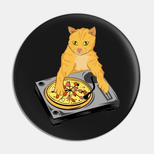 DJ Pizza Cat by Basement Mastermind Pin