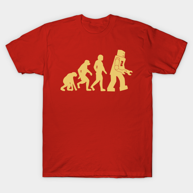 Red Robot Evolution - Robot Evolution - T-Shirt