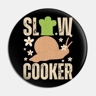 Slow Cooker Cute & Funny Snail Chef Pin