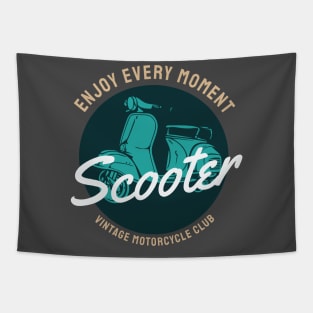 Enjoy Every Moment Scooter Vintage | Classic Vespa Tapestry