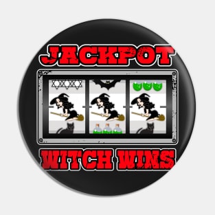 Witch Casino Slot Machine Halloween Gambling Pin