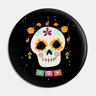 Dia De Los Muertos Calavera Pin