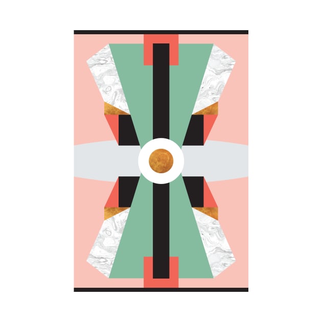 Mid Century Modern Geometric Abstract by Inogitna Designs