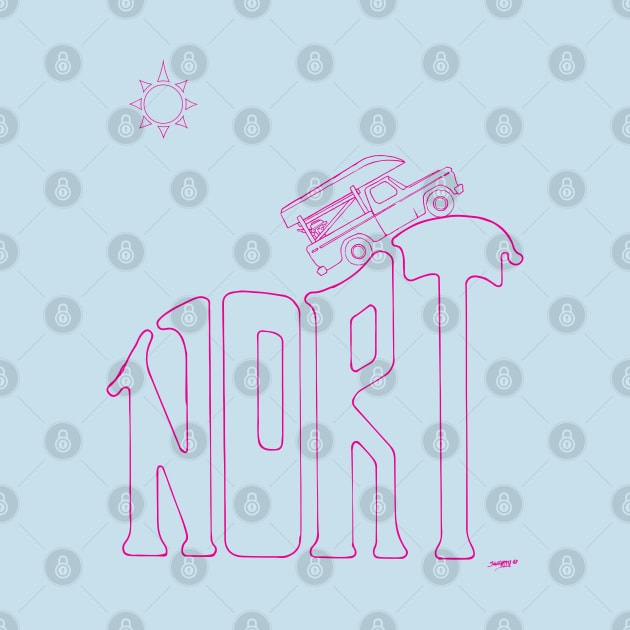 Nort Pink Lined Art by O_Canada 
