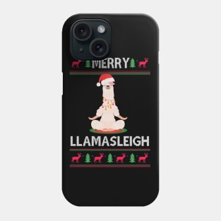 Funny Llama Christmas Namasleigh Sweater Yoga Gift T-Shirt Phone Case