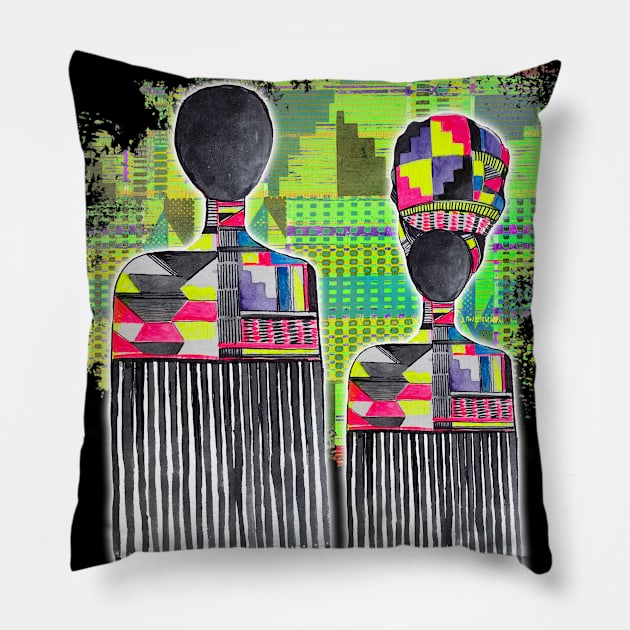 Kente Couple Pillow by digitaldoodlers