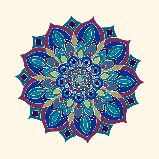 Peacock Style Mandala Art by AlondraHanley