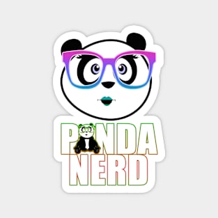 Panda Nerd - Rainbow Magnet