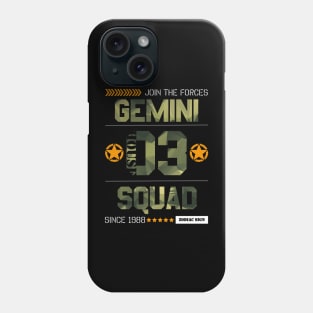 Zodiac Majesty Gemini Squad Camo Phone Case