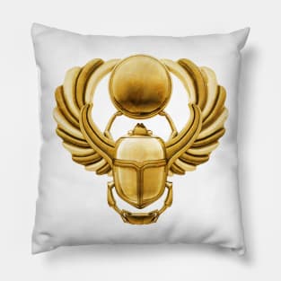 Gold Egyptian Scarab Pillow