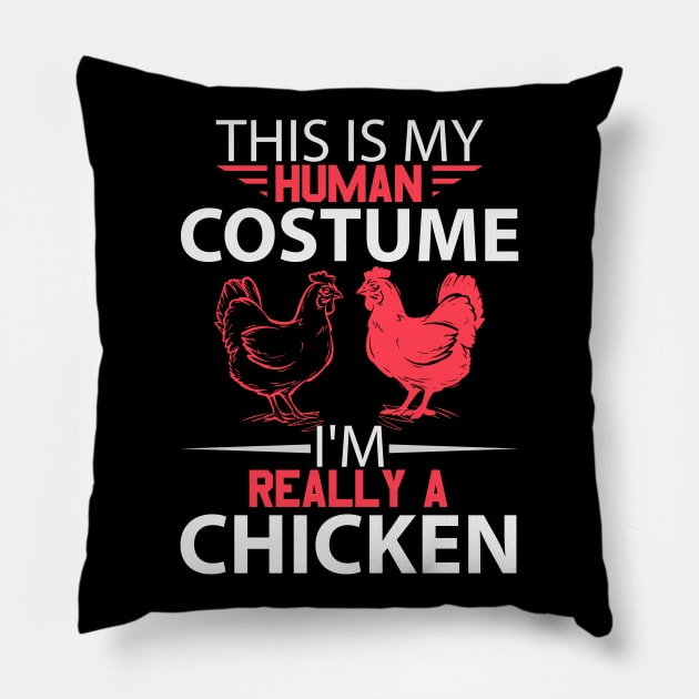 This Is Human Costume I'm Really A Chicken Pillow by khalmer