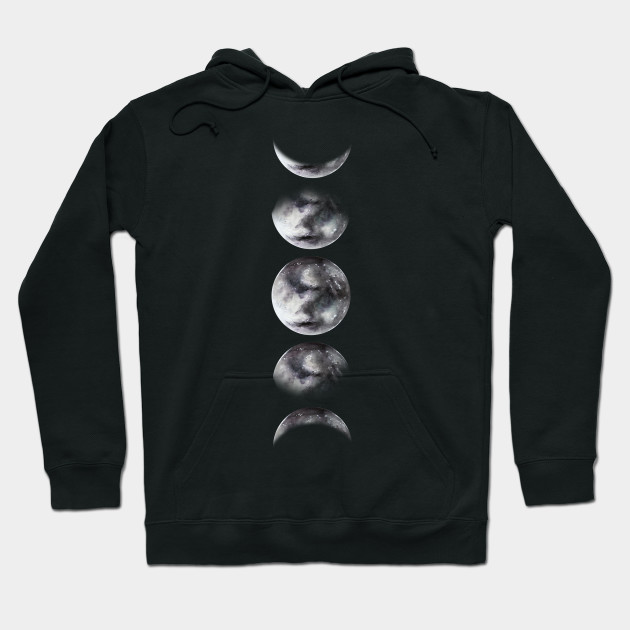 Moon Phases Watercolor Painting Moon Hoodie Teepublic