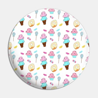 Cute Pastel Ice Cream Cone Candy Lollipop Cupcake Donut Pin