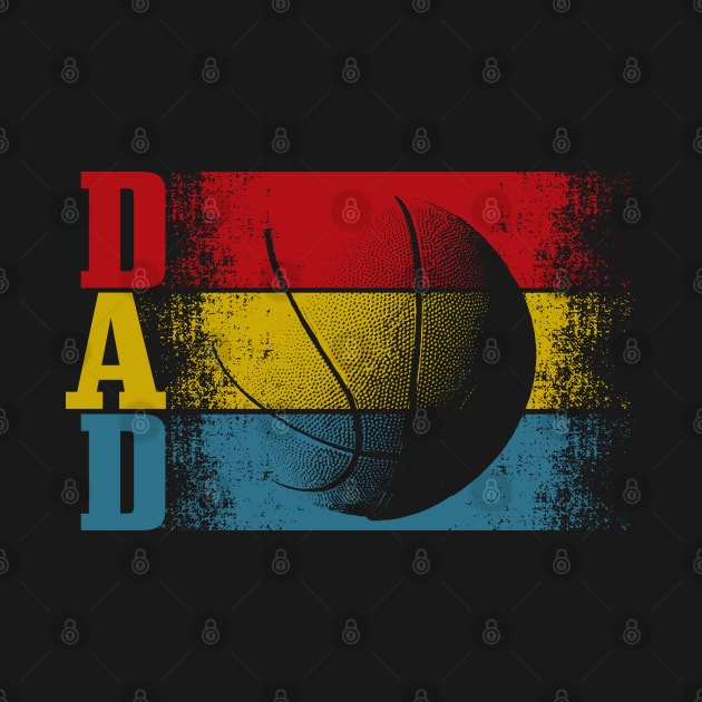 Dad basketball silhouette gift t-shirt for father on Father's Day by angel