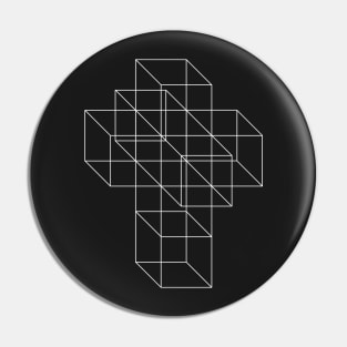 Hypercube (white) Pin