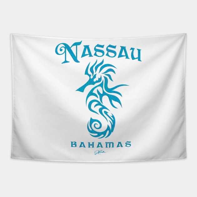 Nassau, Bahamas, Seahorse Tapestry by jcombs