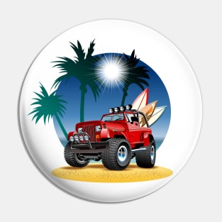 Cartoon jeep Pin