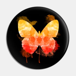 Butterfly watercolor Lava Pin