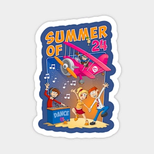 The summer of 2024 - funny and colourful illustration Magnet