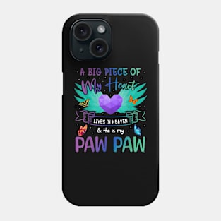 Paw Paw  Birthday to Angel in Heaven Heart Wing Phone Case