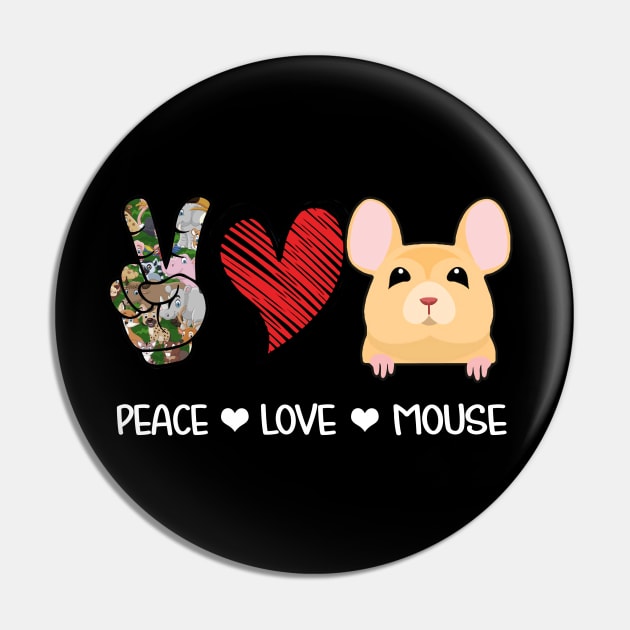 Peace Love Mouse Pin by vip.pro123