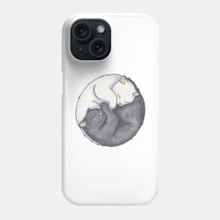 Yin And Yang, Sleeping Cats Phone Case