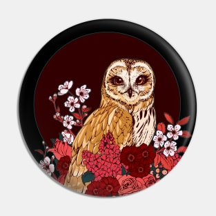 Owl Floral Eclipse Pin