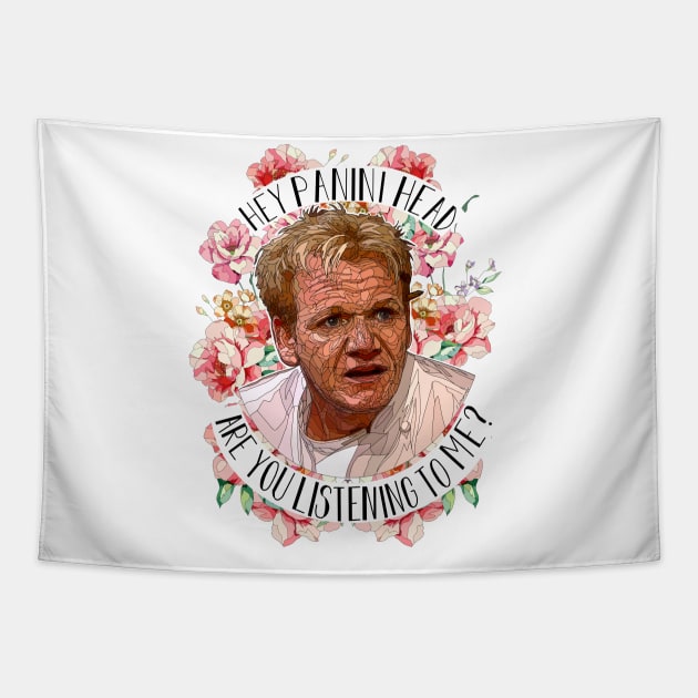 Panini Head Gordon Ramsay Tapestry by Artistic_endeavours_with_Sasha