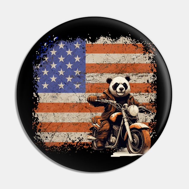 Biker Panda Pin by FehuMarcinArt