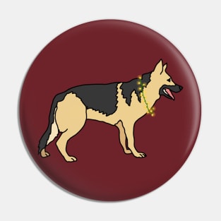 Festive German Shepherd Pin