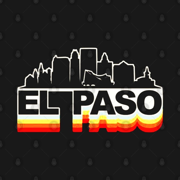 El Paso Skyline Vintage Retro by fadetsunset