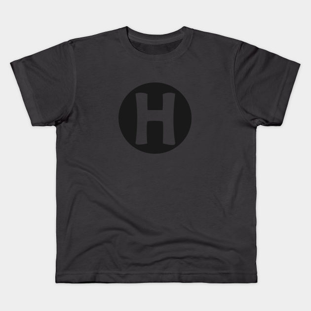 letter h black - H - Kids T-Shirt | TeePublic