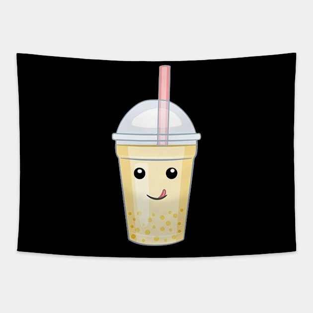 Cute Kawaii Bubble Tea shirt Boba Milk Tea Lover Gift Idea Tapestry by Ortizhw