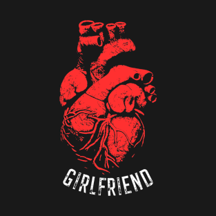 Couples Halloween Anatomical Heart Girlfriend Gothic Love T-Shirt