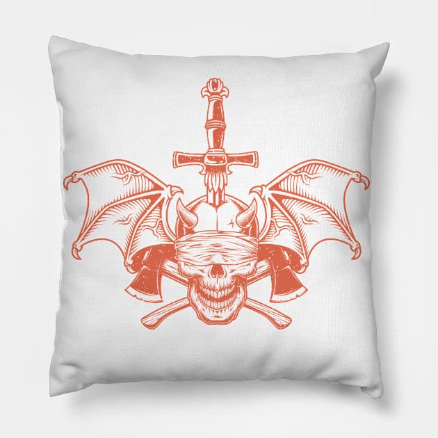 Cool Skull Pillow by Genie Store