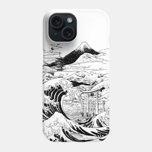 The great wave on Mount Fujiyama Phone Case