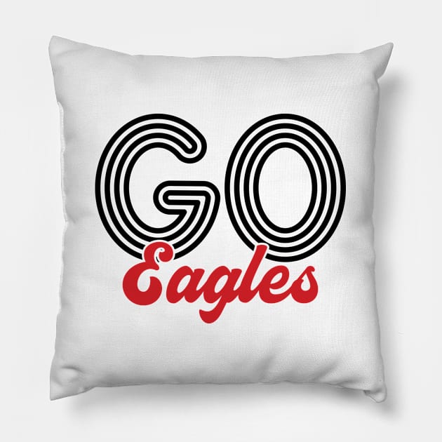 Go Eagles - Baseball Pillow by Zedeldesign