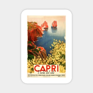 CAPRI ITALY Island Of The Sun Vintage Art Deco Travel Magnet