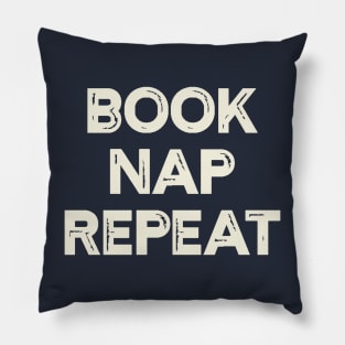 Book Nap Repeat Pillow