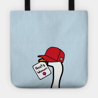 Little Portrait Goose Red Hat Nasty Woman for Kamala Harris Tote