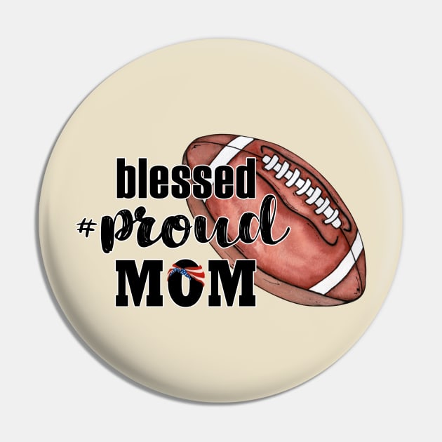 Football MOM Pin by Designs by Ira