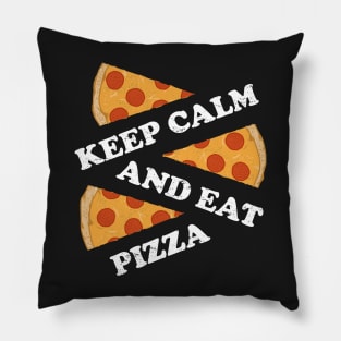 Keep Calm And Eat Pizza Funny Cheese Love Pillow