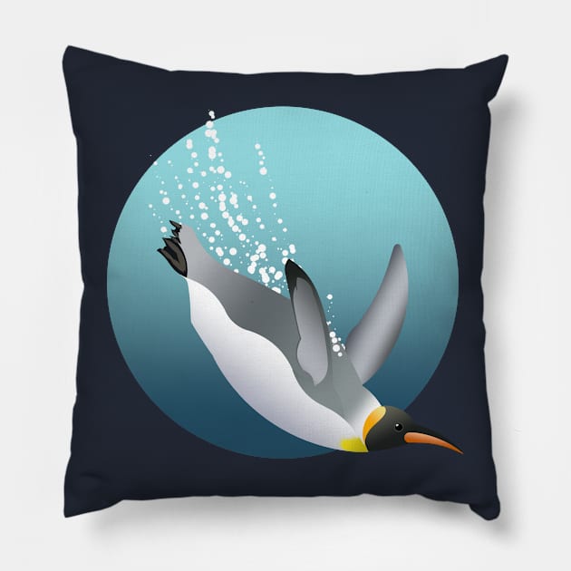 Emperor penguin Pillow by Zolinstudio