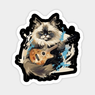 Ragdoll Cat Playing Guitar Magnet