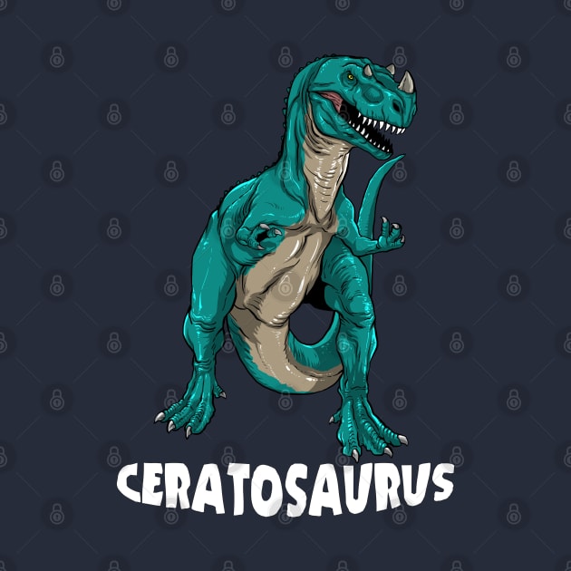 Ceratosaurus Dinosaur Design by Terra Fossil Merch