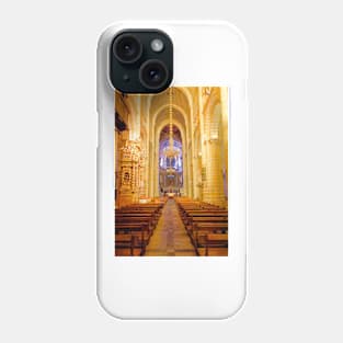 Looking Along the Nave, Evora Cathedral Phone Case