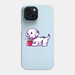 Cute Dalmatian Dog Eating Pop Corn Cartoon Phone Case