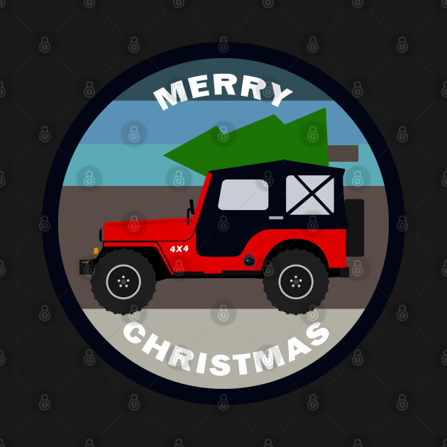 Disover [JEEP] Driving Home for Christmas - Jeep - T-Shirt