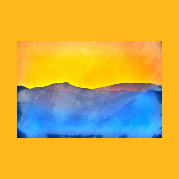 Blue & yellow painting background by Choulous79